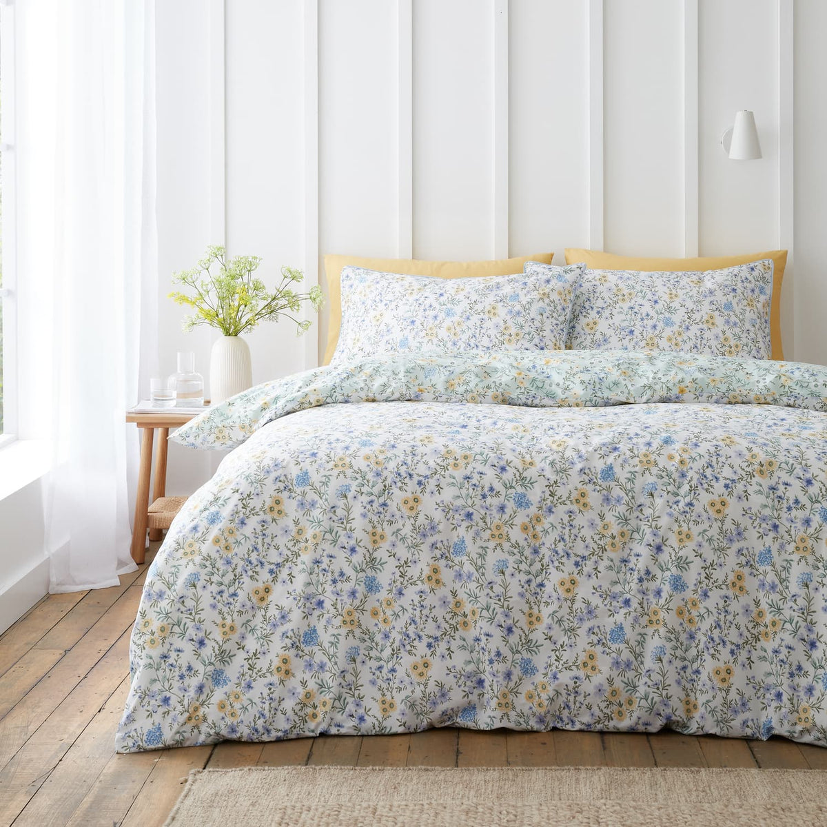 Bianca Fine Linens Ditsy Floral Duvet Cover Set - Ditsy Floral Green Duvet Set