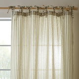 Pineapple Elephant Zanzibar Woven Stripe Voile Eyelet Curtain Panel 2