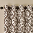 Pineapple Elephant Suri Geo Lined Eyelet Curtains - Natural Polycotton