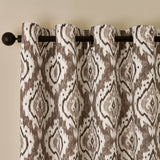 Pineapple Elephant Suri Geo Lined Eyelet Curtains - Natural Polycotton