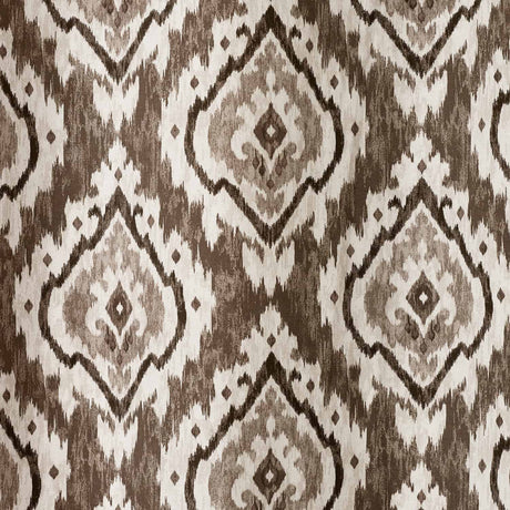 Pineapple Elephant Suri Geo Lined Eyelet Curtains - Natural Polycotton - Suri Curtains Natural