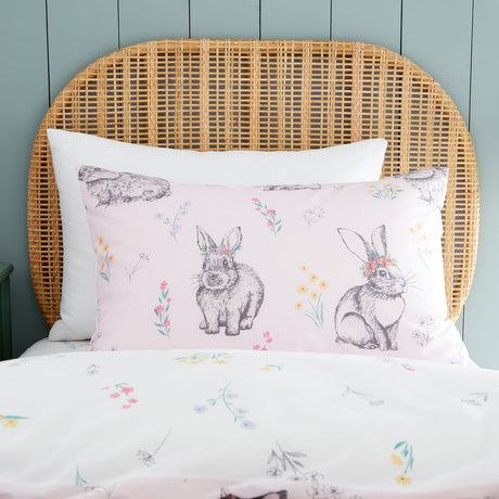 Catherine Lansfield Bunny Tails Ditsy Flowers Duvet Cover Set - Bunny Tails Duvet Set