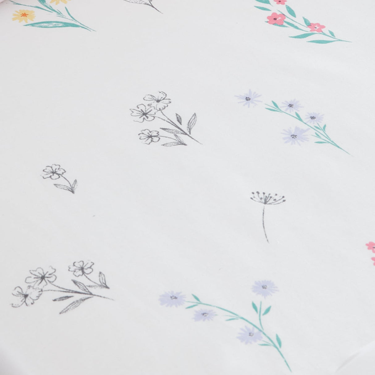Catherine Lansfield Bunny Tails Ditsy Flowers 25cm Deep Fitted Sheet - Bunny Tails Fitted Sheet