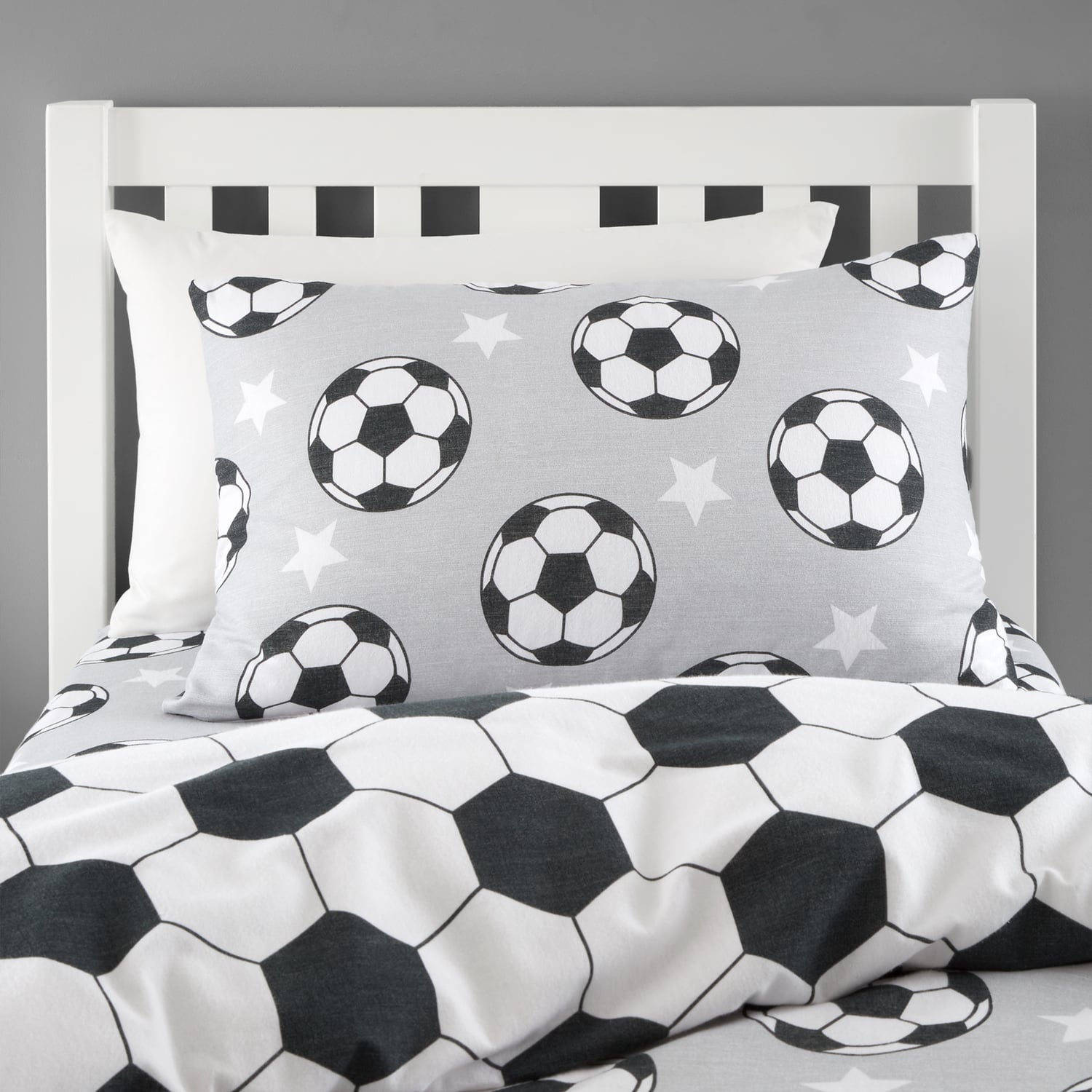 Catherine Lansfield Brushed Football Stars Duvet Cover Set - Brushed Football Stars Duvet Set