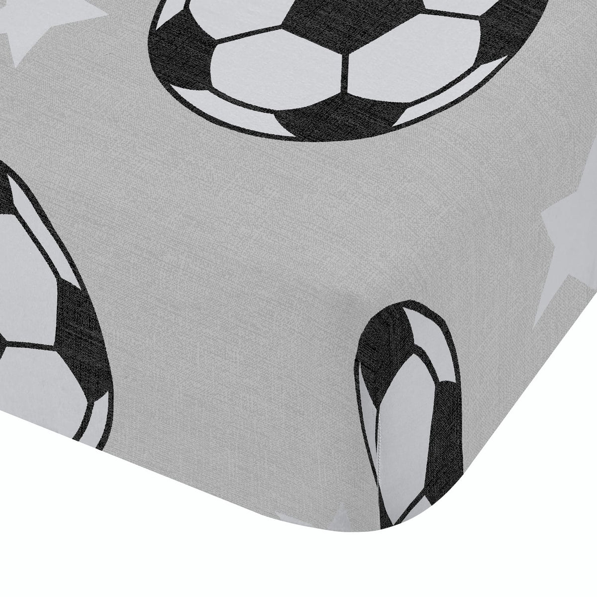 Catherine Lansfield Brushed Football Stars 25cm Deep Fitted Sheet - Brushed Football Stars Fitted Sheet