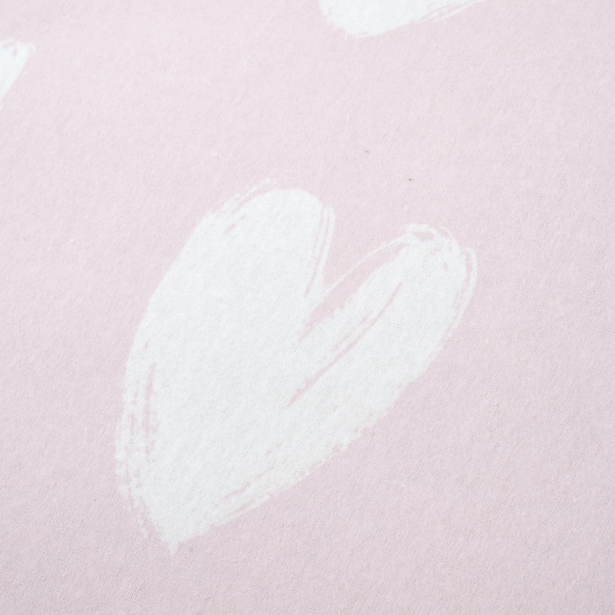 Catherine Lansfield Brushed Hearts 25cm Deep Fitted Sheet - Brushed Hearts Fitted Sheet Pink