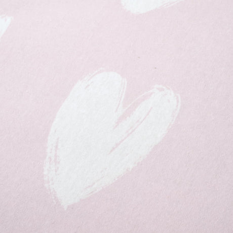 Catherine Lansfield Brushed Hearts 25cm Deep Fitted Sheet - Brushed Hearts Fitted Sheet Pink