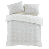 Catherine Lansfield Brushed Polka Dot Duvet Cover Set - Brushed Polka Dot Duvet Set Grey