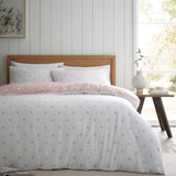 Catherine Lansfield Brushed Polka Dot Duvet Cover Set - Brushed Polka Dot Duvet Set Pink