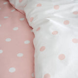 Catherine Lansfield Brushed Polka Dot Duvet Cover Set - Brushed Polka Dot Duvet Set Pink