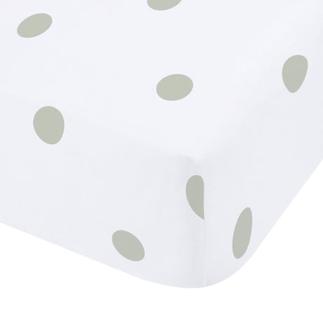 Catherine Lansfield Brushed Polka Dot 30cm Deep Fitted Sheet - Brushed Polka Dot Fitted Sheet Green