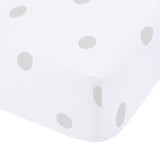 Catherine Lansfield Brushed Polka Dot 30cm Deep Fitted Sheet - Brushed Polka Dot Fitted Sheet Grey