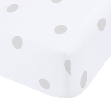 Catherine Lansfield Brushed Polka Dot 30cm Deep Fitted Sheet - Brushed Polka Dot Fitted Sheet Grey