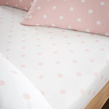 Catherine Lansfield Brushed Polka Dot 30cm Deep Fitted Sheet