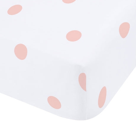 Catherine Lansfield Brushed Polka Dot 30cm Deep Fitted Sheet - Brushed Polka Dot Fitted Sheet Pink