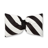 Sassy B Candy Stripe Bow 3D Filled Cushion - Dotty Bows Cushion Black