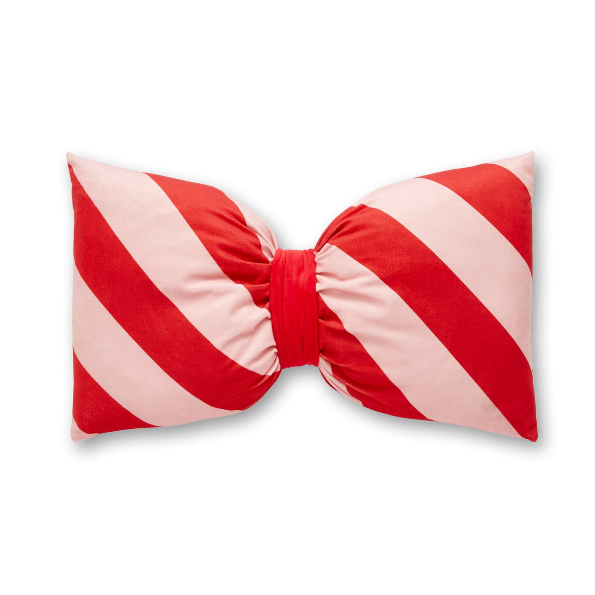 Sassy B Candy Stripe Bow 3D Filled Cushion - Dotty Bows Cushion Pink