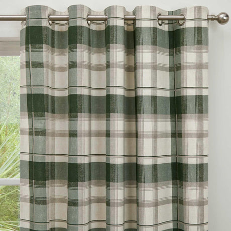 Balmoral Check Eyelet Curtains by Fusion