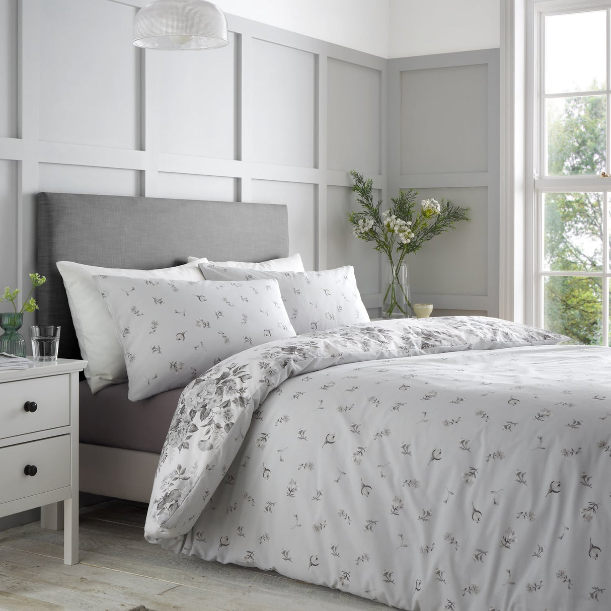 Catherine Lansfield Elinda Floral Duvet Cover Set - Elinda Floral Duvet Set