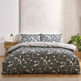 Catherine Lansfield Blocks Reversible Duvet Cover Set - Blocks Duvet Set