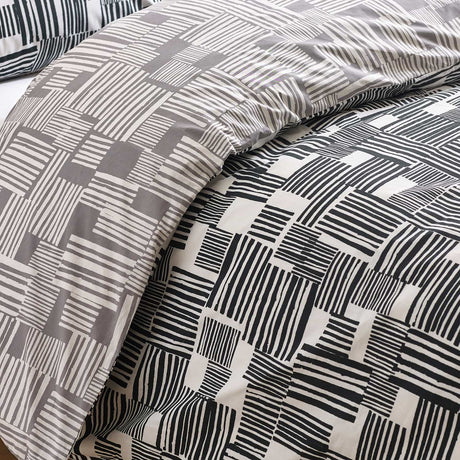 Catherine Lansfield Blocks Reversible Duvet Cover Set - Blocks Duvet Set