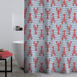 Catherine Lansfield Lobster Red Shower Curtain 180x180cm
