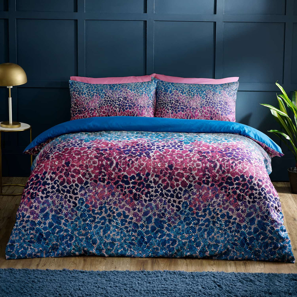 Catherine Lansfield Satin Animal Print Duvet Cover Set - Satin Animal Print Duvet Set