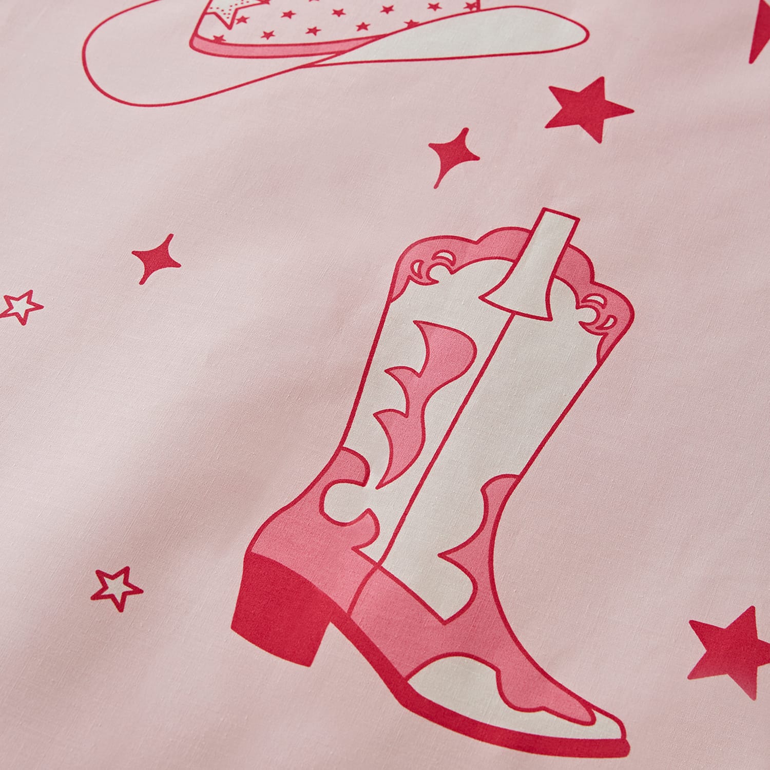 Sassy B Cowgirl Boots Duvet Cover Set - Cowgirl Boots Duvet Set Pink