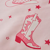 Sassy B Cowgirl Boots Duvet Cover Set - Cowgirl Boots Duvet Set Pink