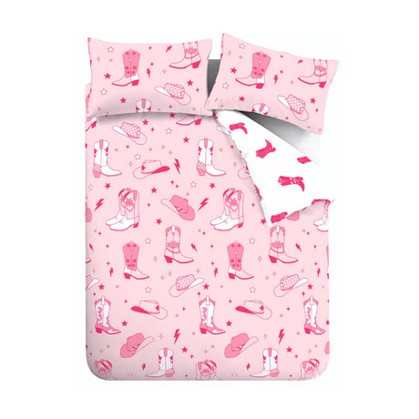 Sassy B Cowgirl Boots Duvet Cover Set - Cowgirl Boots Duvet Set Pink