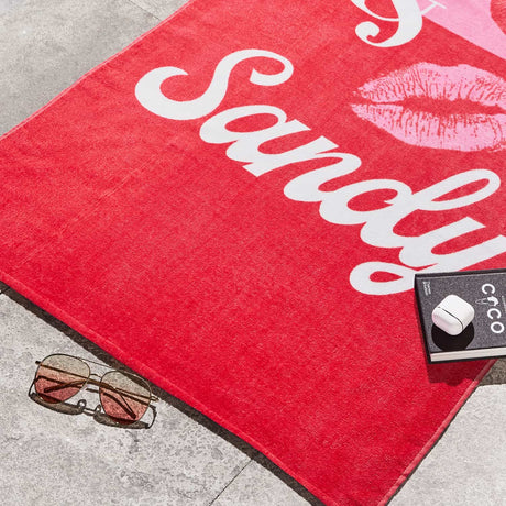 Catherine Lansfield Cotton Beach Towel 76cm x 160cm - Fine And Sandy Beach Towel
