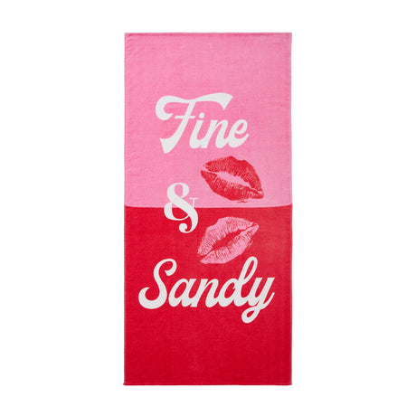 Catherine Lansfield Cotton Beach Towel 76cm x 160cm - Fine And Sandy Beach Towel