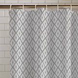 Catherine Lansfield Aztec Diamond Silver Grey 180x180cm Shower Curtain - Aztec Diamond Shower Curtain