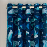 Catherine Lansfield Jawsome Shark Kids Eyelet Curtains Polycotton
