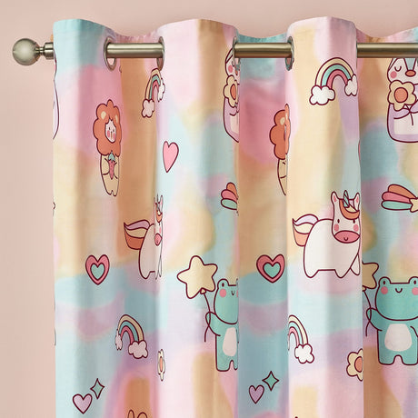 Catherine Lansfield Forever Together Kids Eyelet Curtains Polycotton
