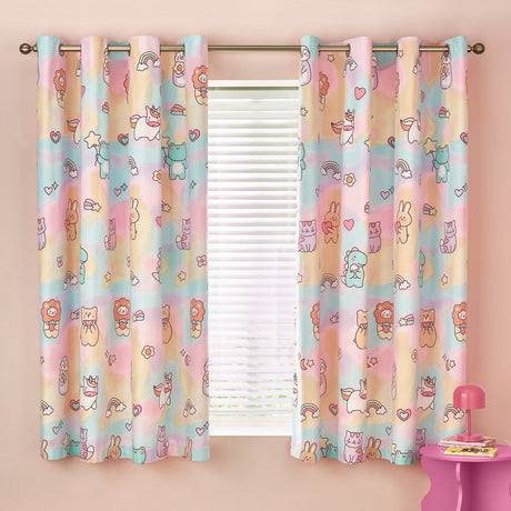 Catherine Lansfield Forever Together Kids Eyelet Curtains Polycotton - Forever Together Curtains