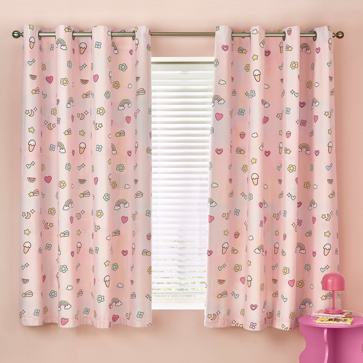 Catherine Lansfield Forever Together Kids Eyelet Curtains Polycotton - Forever Together Curtains