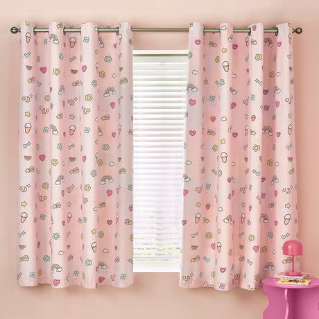 Catherine Lansfield Forever Together Kids Eyelet Curtains Polycotton - Forever Together Curtains