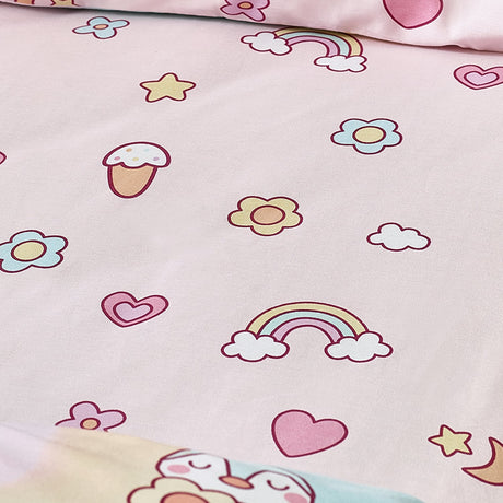Catherine Lansfield Forever Together Kids Fitted Sheet - Pastel - Forever Together Fitted Sheet