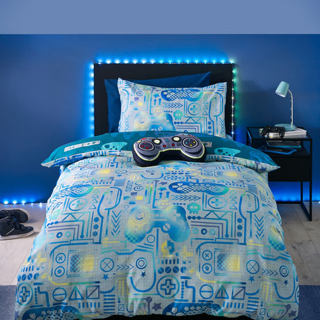 Catherine Lansfield Gamer Duvet Cover Set - Grey
