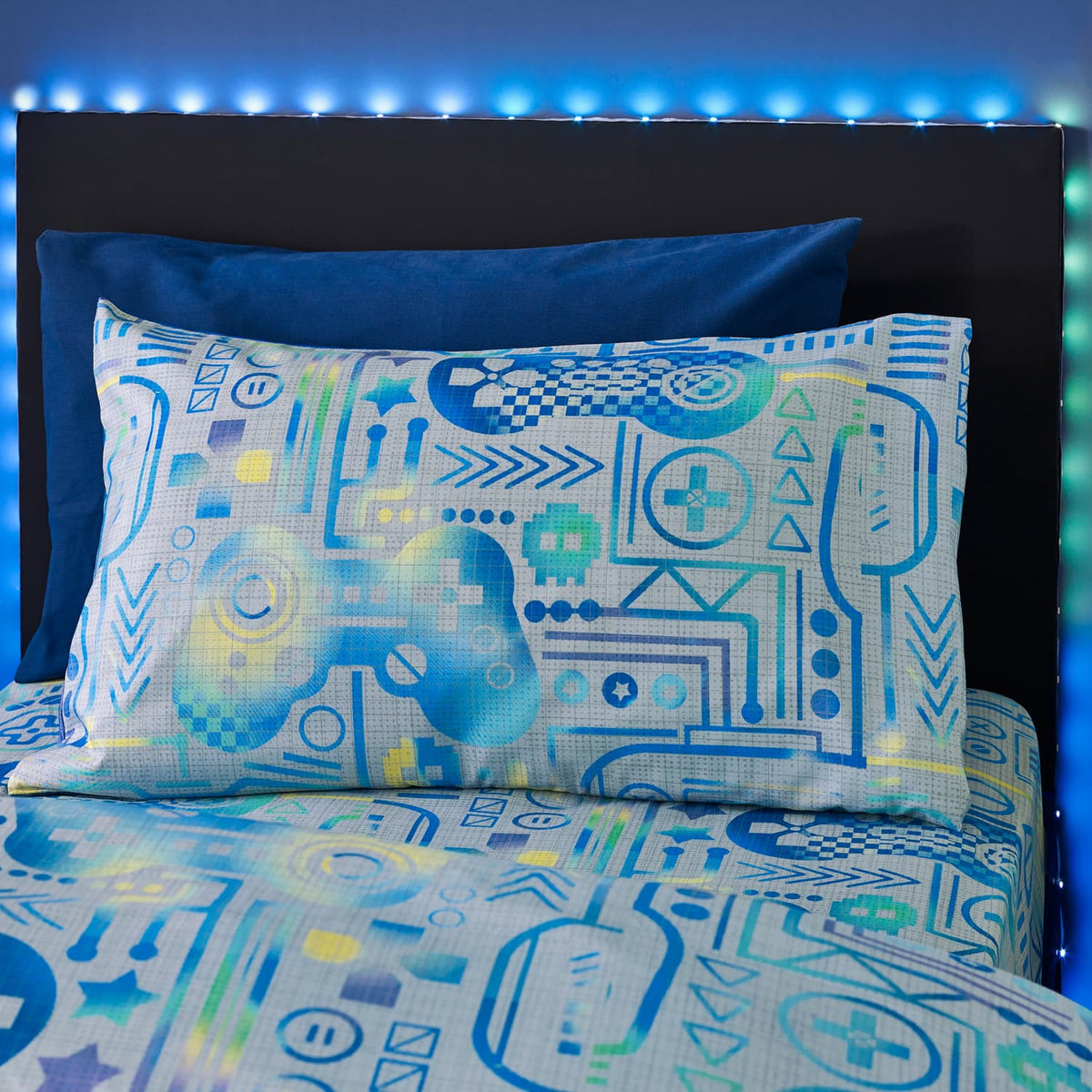 Catherine Lansfield Gamer Duvet Cover Set - Grey - Gamer Duvet Set