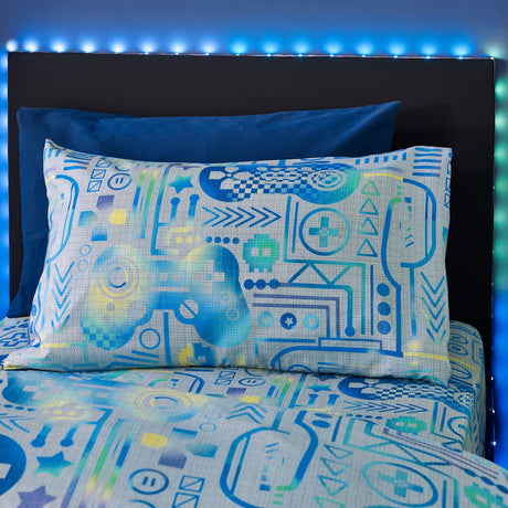 Catherine Lansfield Gamer Duvet Cover Set - Grey - Gamer Duvet Set