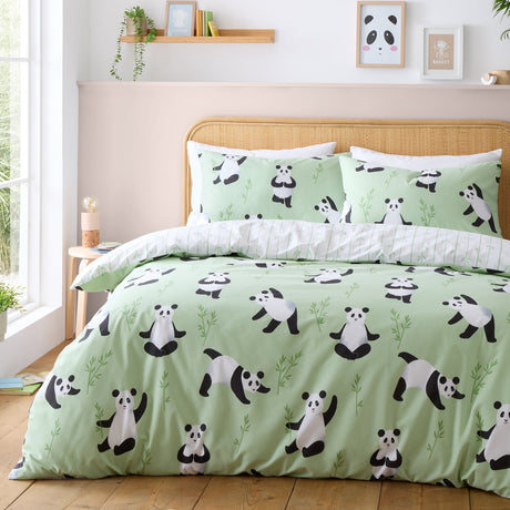 Catherine Lansfield Panda Paws Kids Duvet Cover Set - Panda Paws Duvet Set
