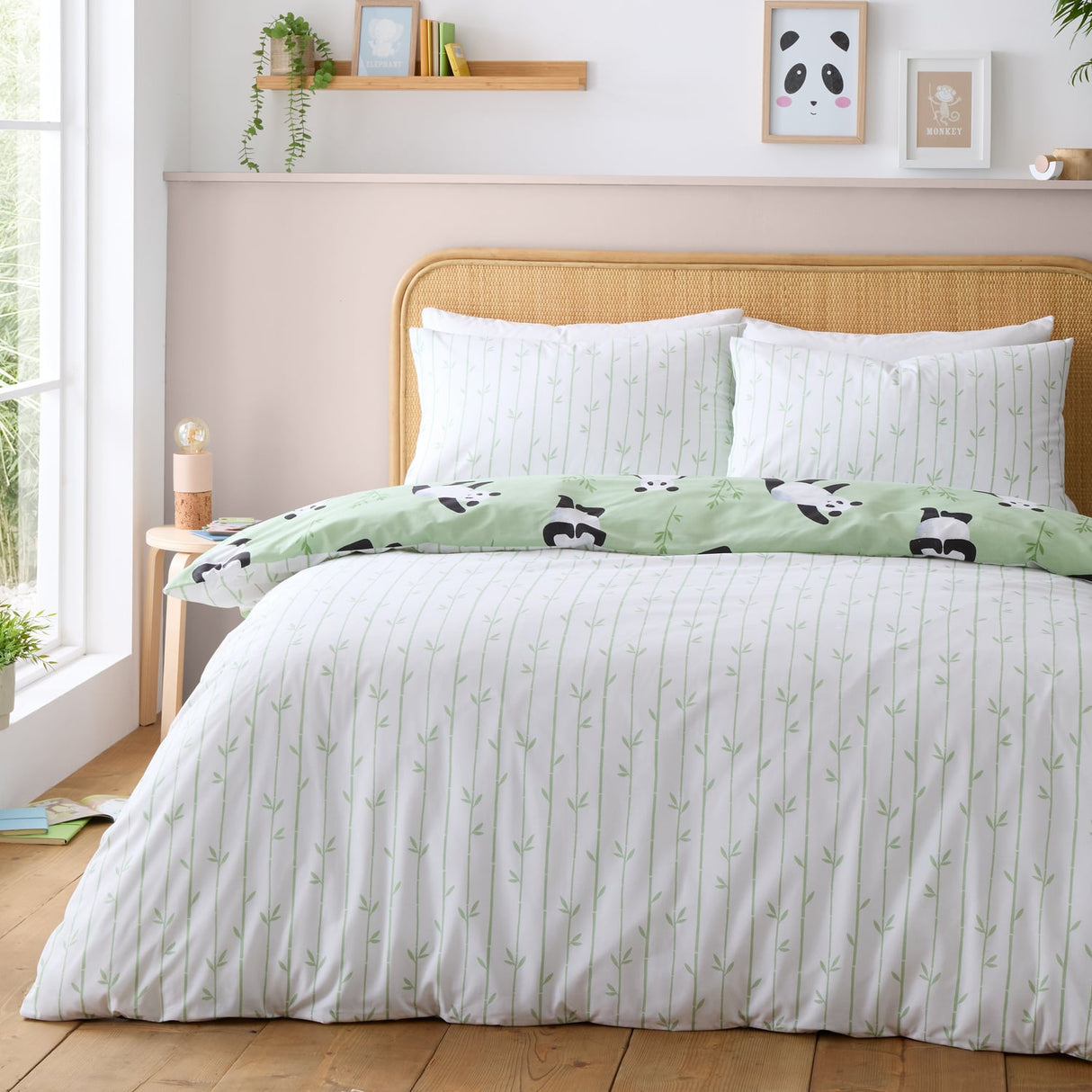 Catherine Lansfield Panda Paws Kids Duvet Cover Set - Panda Paws Duvet Set