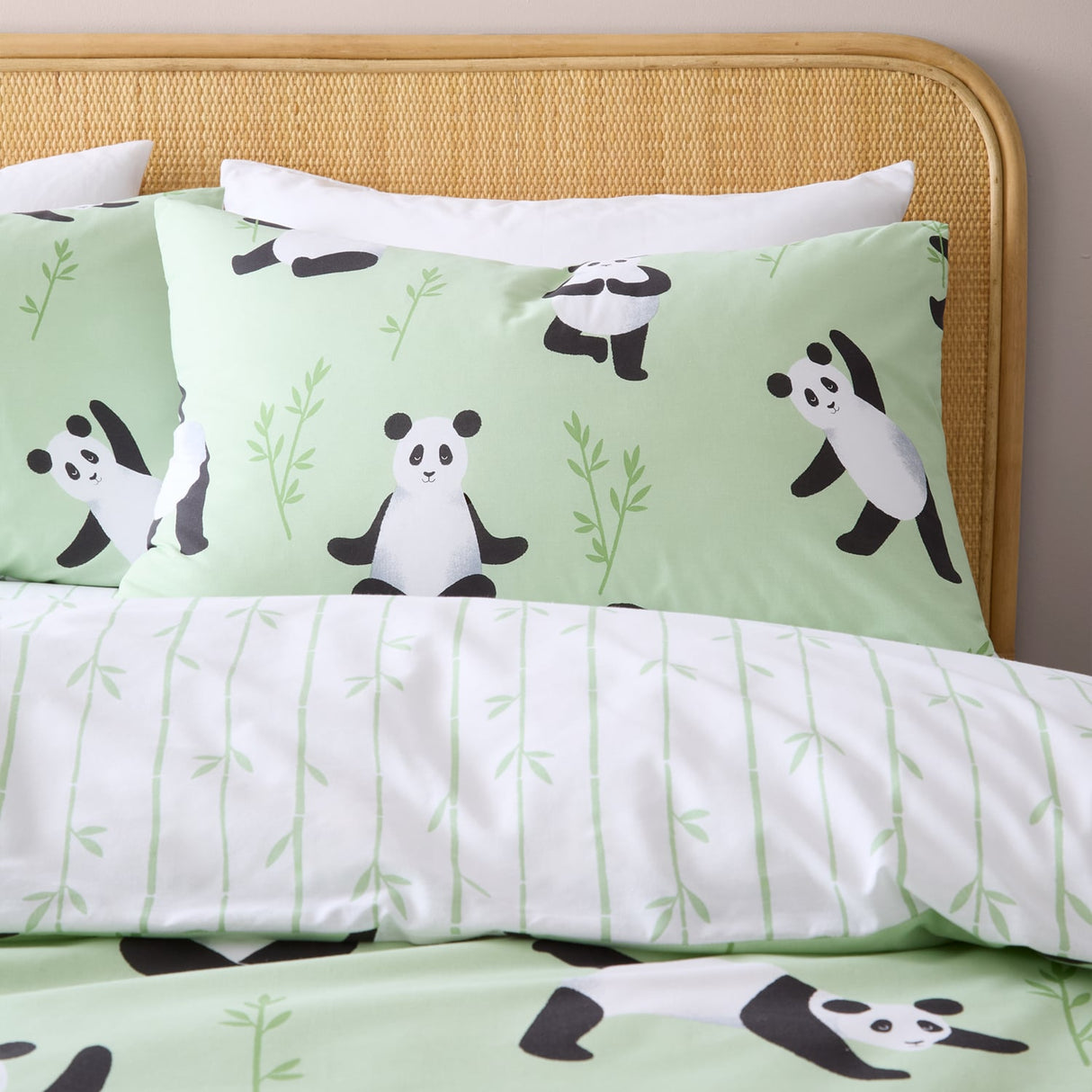 Catherine Lansfield Panda Paws Kids Duvet Cover Set - Panda Paws Duvet Set