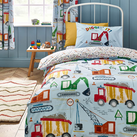 Catherine Lansfield Digger Dreams Duvet Cover Set - Digger Dreams Duvet Set