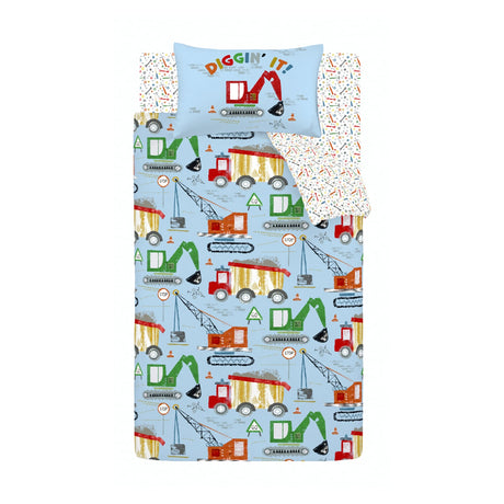 Catherine Lansfield Digger Dreams Duvet Cover Set - Digger Dreams Duvet Set