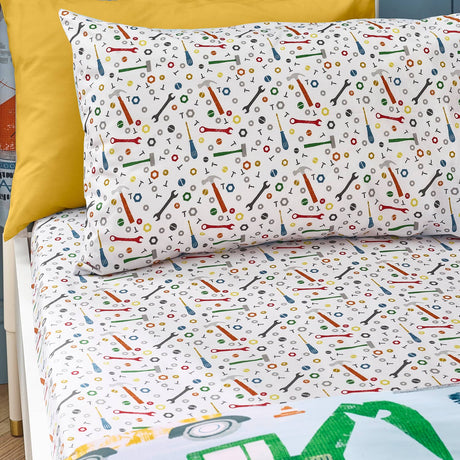 Catherine Lansfield Digger Dreams 25cm Deep Fitted Sheet