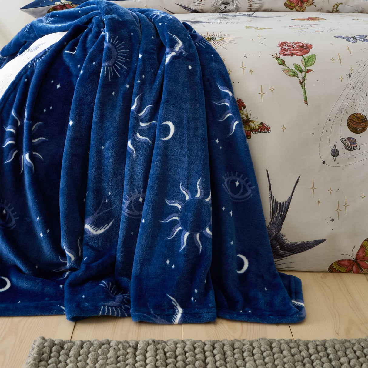 Sassy B Astrology Cosy Celestial Print Throw - Astrology Throw