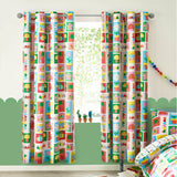 Catherine Lansfield Curious Caterpillar Kids Eyelet Curtains Polycotton - Curious Caterpillar Curtains
